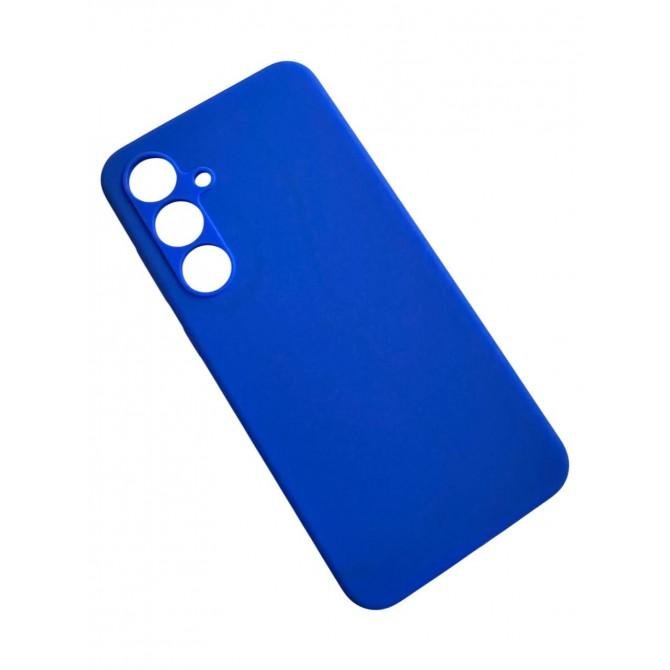 Силиконовый чехол Samsung Galaxy S24 FE Неоново-Синий FULL-1