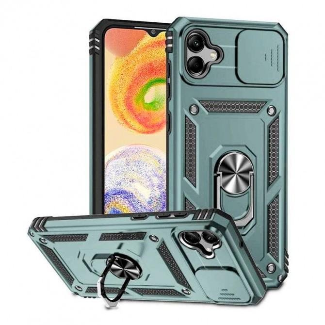 Чехол HONOR Hard Defence Series Samsung A045 Galaxy A04 Green (with Camshield and magnet)