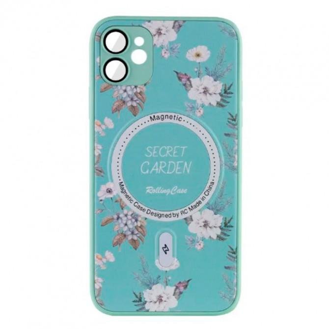 TPU+PC чохол Secret Garden with MagSafe для Apple iPhone 12 (6.1") Mint