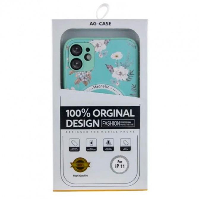 TPU+PC чохол Secret Garden with MagSafe для Apple iPhone 12 (6.1") Mint-2
