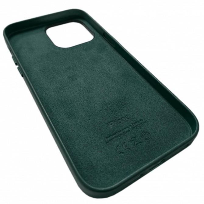 Чохол Apple Leather Case для iPhone 14 Pro Max Dark Green-1