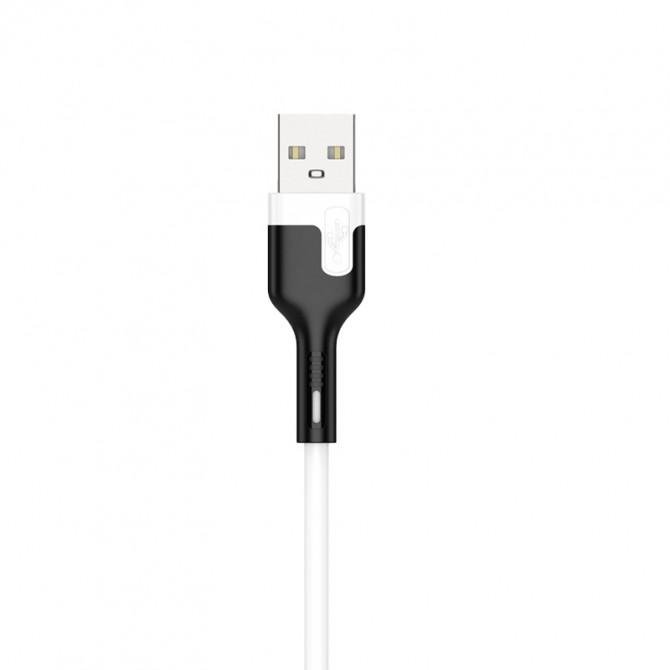 Кабель USB Jellico A6 MicroUSB 1m 3A White-1
