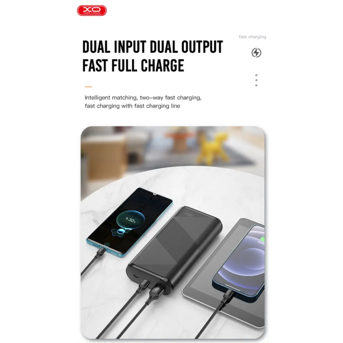Повербанк XO PR149 10000 mAh PD20W + QC 3.0 22.5W Black-2