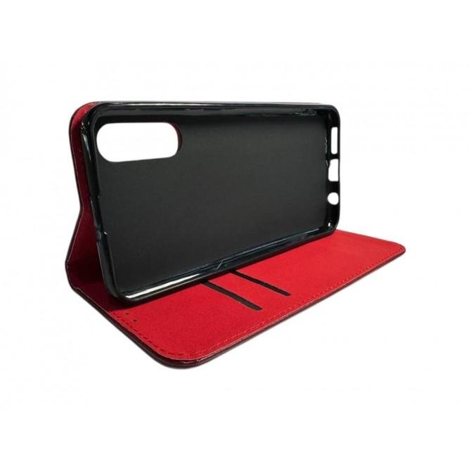 Чехол-книжка Lines Leather for Samsung A307 Galaxy A30S/A50 Red-3