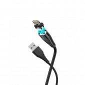 Кабель Hoco X63 Racer Magnetic Lightning Black 1m