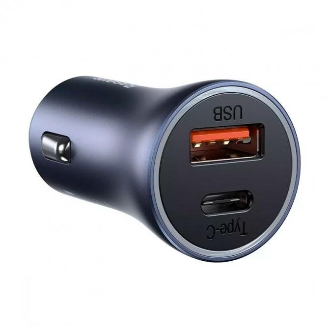 АЗУ 1USB + Type-C Baseus Golden Contactor Pro (40W PD+QC3.0P) + Type-C Cable Black/Grey-1