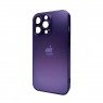 Чохол AG Glass Matt Frame Color Logo for Apple iPhone 11 Pro Max Deep Purple