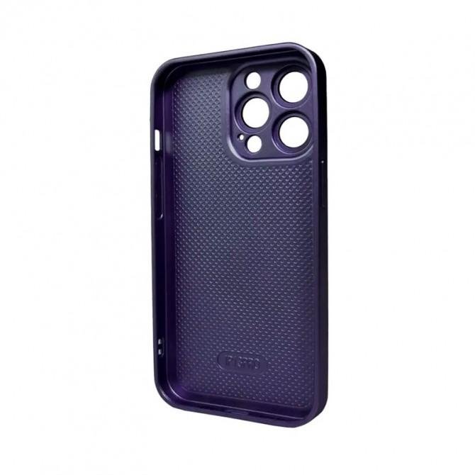 Чехол AG Glass Matt Frame Color Logo for Apple iPhone 11 Pro Max Deep Purple-1