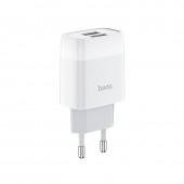 Сетевое зарядное устройство 2USB Hoco C73A White (2.4A)