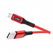 Кабель Hoco U79 Admirable Smart Power MicroUSB Red 1.2m Кабель Hoco U79 Admirable Smart Power MicroUSB Red 1.2m