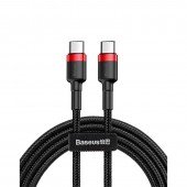 Кабель Baseus Cafule Type-C/Type-C (CATKLF-) Black/Red 1m Кабель Baseus Cafule Type-C/Type-C (CATKLF-) Black/Red 1m