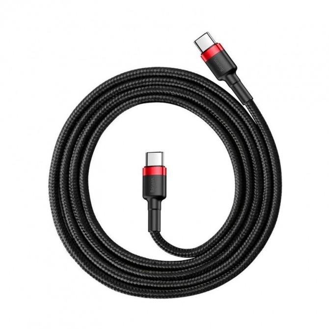 Кабель Baseus Cafule Type-C/Type-C (CATKLF-) Black/Red 1m-1