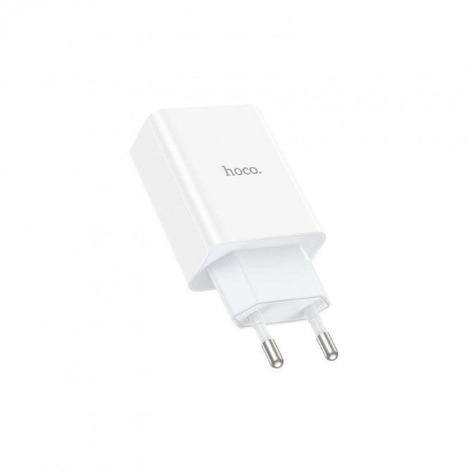 Мережевий зарядний пристрій 1USB + 2Type-C Hoco C99A PD20W+QC3.0 White-1