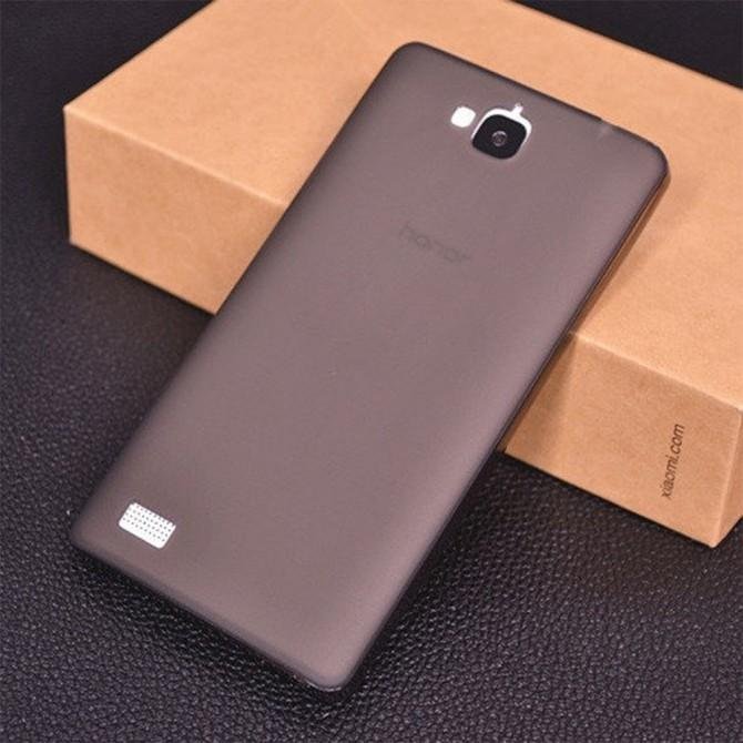 Чехол Ultra Thin Silicone Remax 0.2 mm для Huawei Honor 3C Чёрный-2