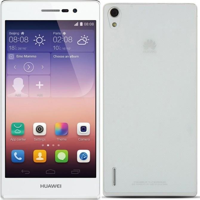 Чехол Ultra Thin Silicone Remax 0.2 mm для Huawei P7 White