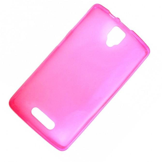 Чехол Ultra Thin Silicone Remax 0.2 mm для Lenovo A1000 Pink-2