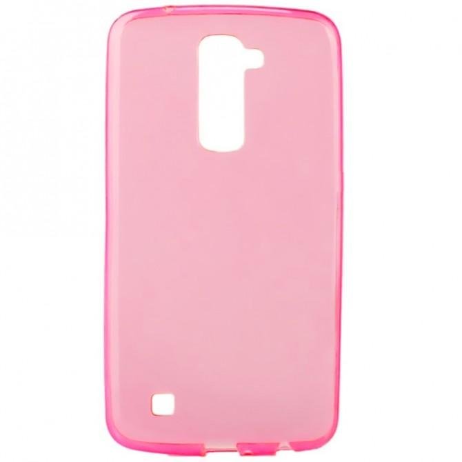 Чохол Ultra Thin Silicone Remax 0.2 mm для LG K10/K430DS Рожевий-1