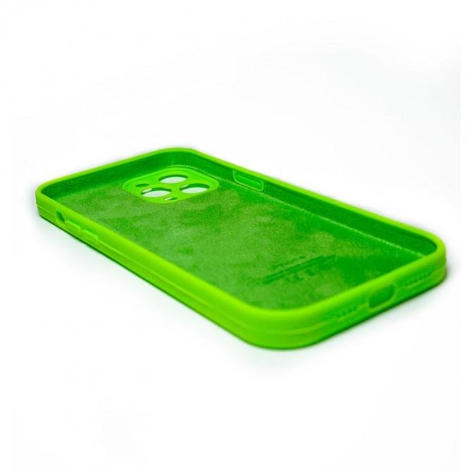 Оригинальный силиконовый чехол для iPhone 12 Pro Max Салатовый FULL (with camera protection)-2