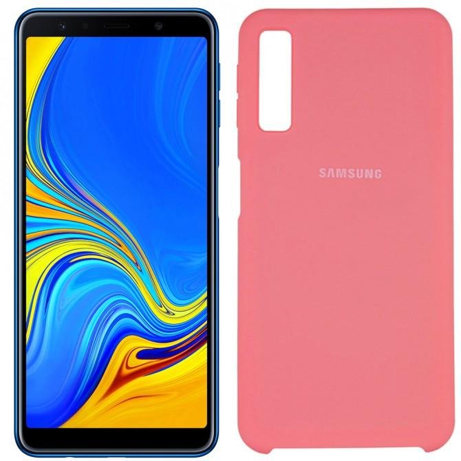 Чохол Soft Case для Samsung A750 Galaxy A7 2018 Рожевий