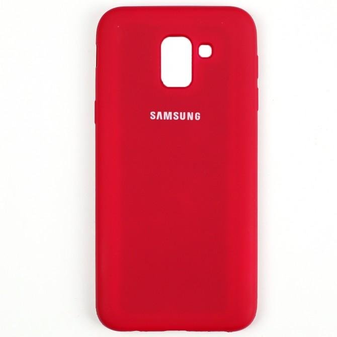 Чехол Soft Case для Samsung J6 2018 Вишневый-1