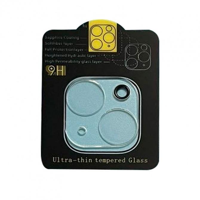 Захисне скло на камеру Full Block (тех.пак) для Apple iPhone 14 (6.1")/14 Plus (6.7") Прозорий