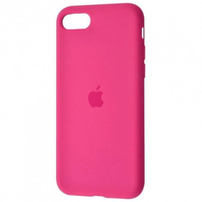 Оригинальный силиконовый чехол для iPhone 7/8 Plus Малиновый FULL