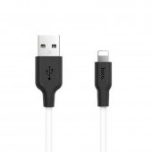 Кабель Hoco X21 Plus Silicone Lightning Black/White 2m Кабель Hoco X21 Plus Silicone Lightning Black/White 2m