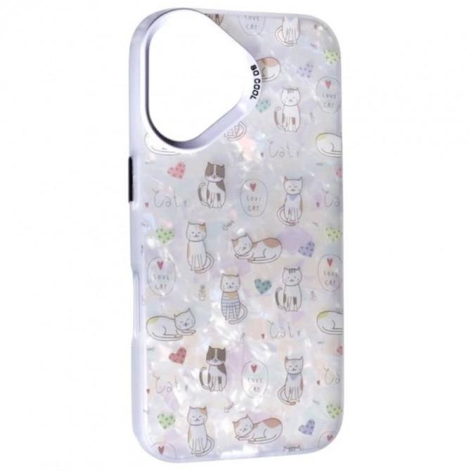 Накладка PC Soft Milk для iPhone 17 Love cat