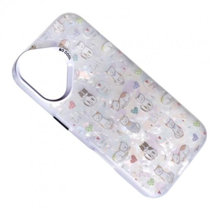Накладка PC Soft Milk для iPhone 17 Love cat-1