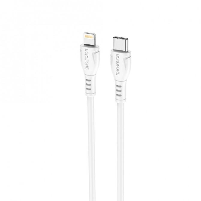 Сетевое зарядное устройство Borofone BA61A PD 10.5W 2.1A/5V White + cable Type-C to Lightning-1