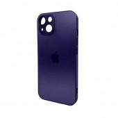 Чехол AG Glass Matt Frame Color Logo for Apple iPhone 15 Deep Purple