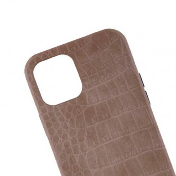 Чехол Leather Croc Case для Apple Iphone 12/12 Pro White Stone-2