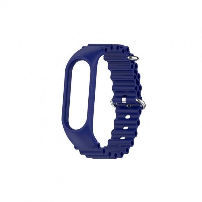 Ремешок Ocean Band для Xiaomi Mi Band 3/4/5/6/7 Blue