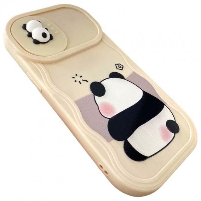 Чехол 3D Cute Panda series for iPhone 15 White-2