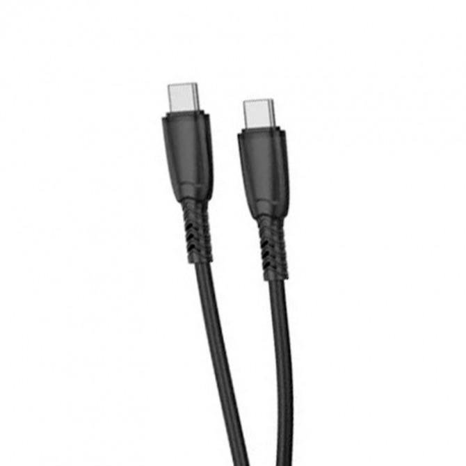 Кабель XO NBQ248B Type-C to Type-C Silicone 60W 1m Black-1