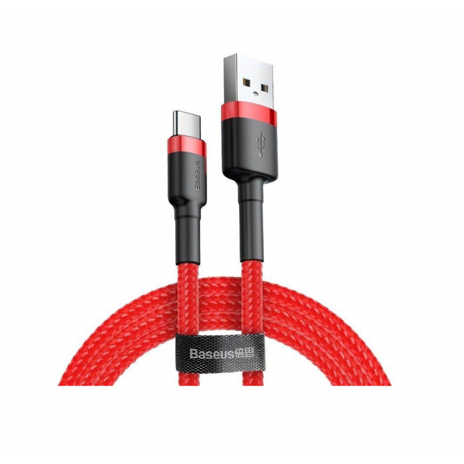 Кабель USB Baseus Cafule Type-C 3A 1m Red
