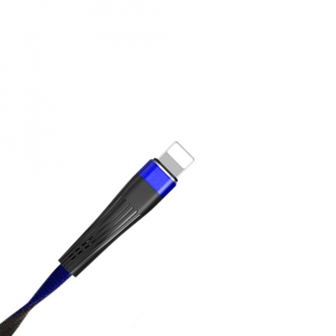 Кабель Hoco U39 Slender iPhone 8 Чорний/Синій 1.2m-1