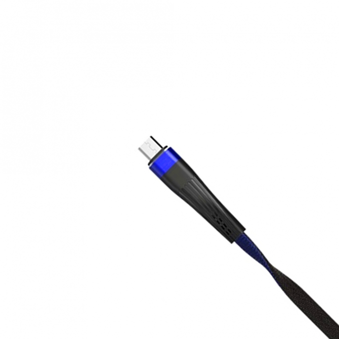 Кабель Hoco U39 Slender MicroUSB Чорний/Синій 1.2m-2