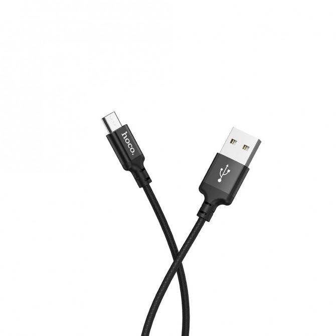Кабель Hoco X14 MicroUSB Чорний-1