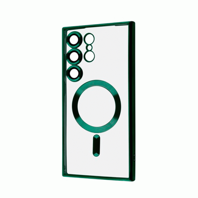 Силиконовый чехол SHINING with MagSafe для Samsung Galaxy S24 Ultra Green