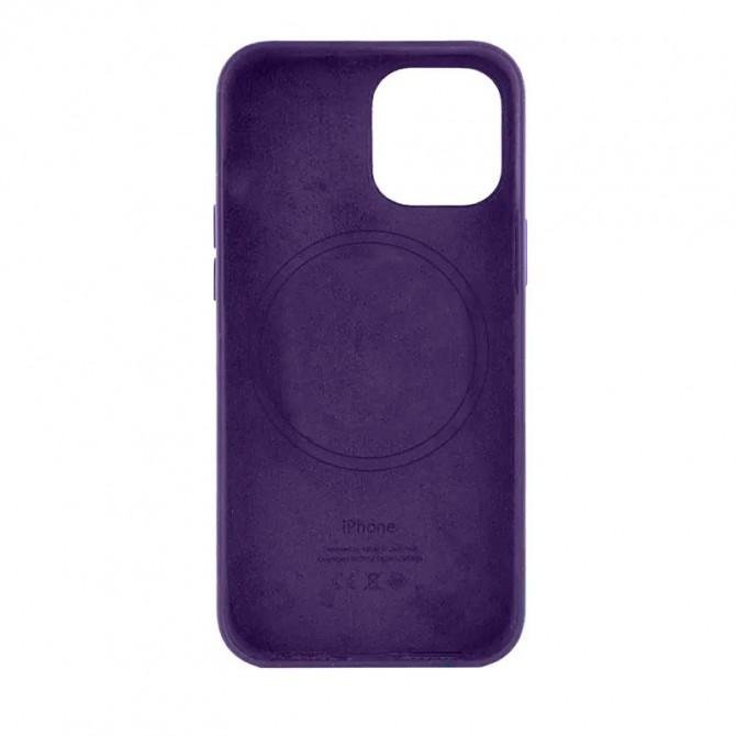 Кожаный чехол Leather Case (AA Plus) with MagSafe для Apple iPhone 14 (6.1'') Violet-1
