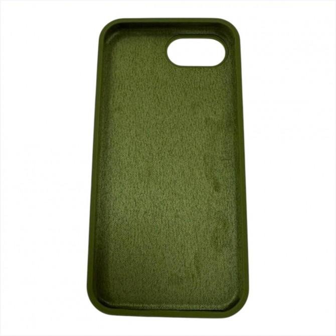Силиконовый чехол для iPhone 16e Dark Olive FULL
