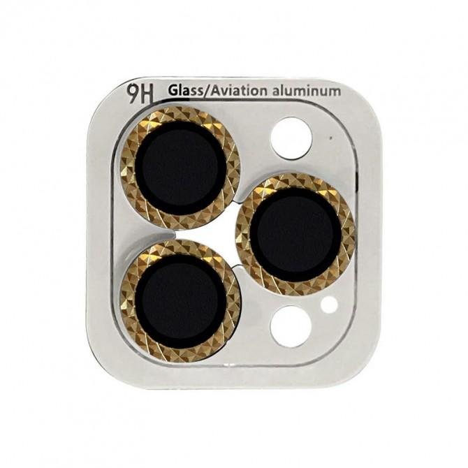 Захисне скло на камеру Metal Shine (в упак.) для Apple iPhone 13 Pro/ 13 Pro Max Золотий