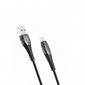 Кабель XO NB145 Smart Turn-Off MicroUSB 2.4A/1m Black Кабель XO NB145 Smart Turn-Off MicroUSB 2.4A/1m Black