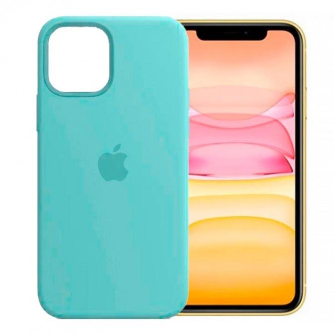 Оригинальный силиконовый чехол для iPhone 11 Pro Max Бирюзовый FULL-1