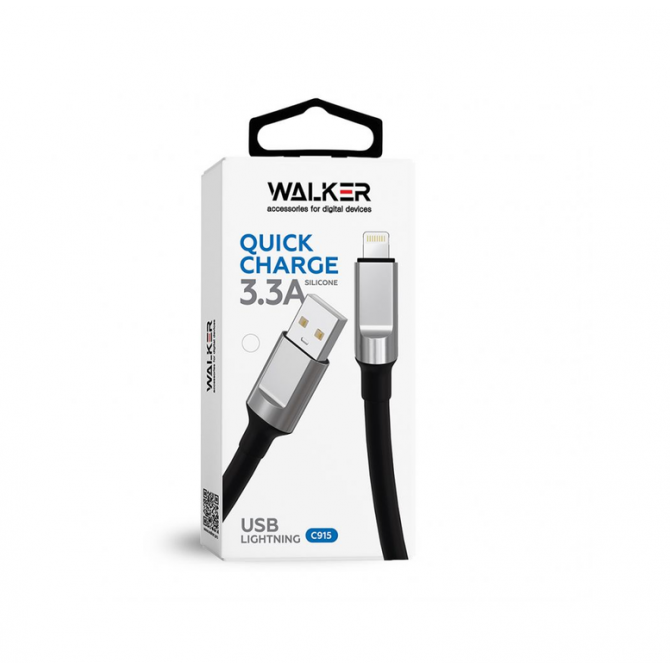 Кабель USB WALKER C915 Lightning White-1