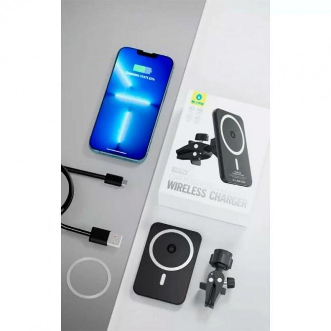 Холдер Blueo Magnetic Wireless Charger Black-2