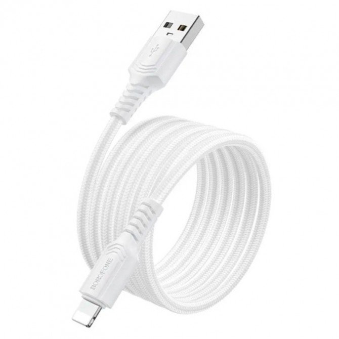 USB Кабель Borofone BX116 Sharp Lightning White 1m-1