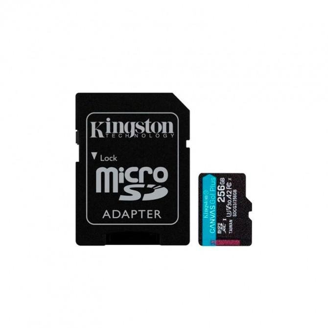 Карта памяти microSDHC 256Gb Canvas Go Plus class10 A2 V30(R-170Mb/s/W90Mb/s) (adapter SD)