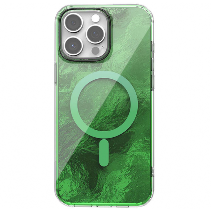 Чехол TPU Shiny Mountain (MagFit) для Apple iPhone 15 Pro (6.1") Green